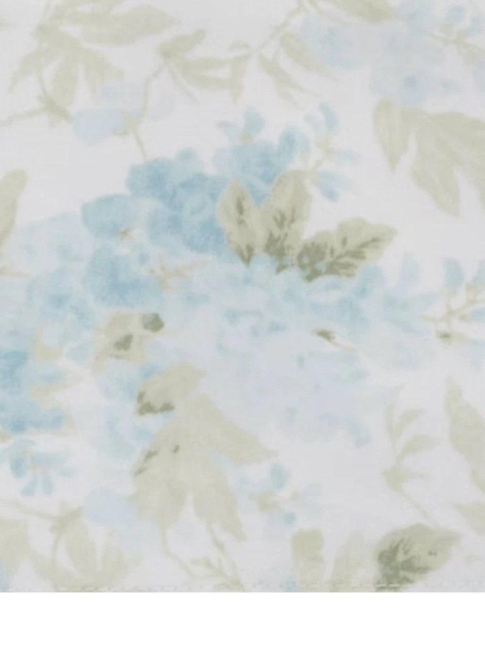 Laura Ashley KING ~ Blue Green Floral ~ 300TC SOFT Cotton Sateen 4Pc. Sheet Set - Picture 4 of 9